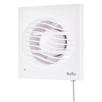 Вентилятор вытяжной BALLU BAF-AR 100 VP с обратным клапаном и тяговым выключателем